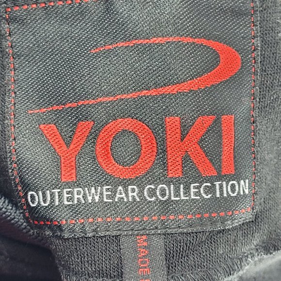 Yoki Womens Varsity Jacket Black Red Color Block Snap Pockets Crew Neck M New - Picture 6 of 8